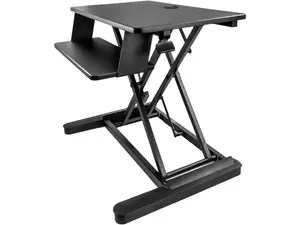 Startech ARMSTSLG 35 in. Sit-Stand Desk Converter - Large Work Surface, Black