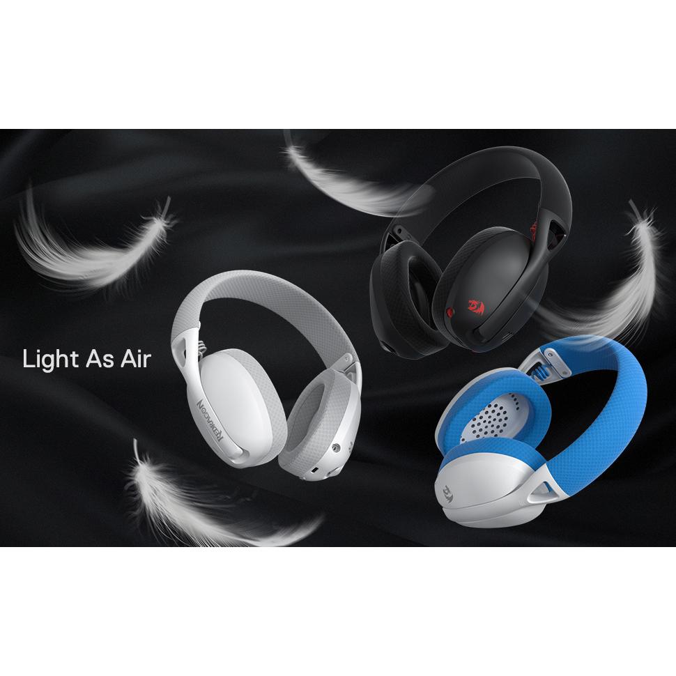 Redragon H848 Headset Bluetooth Wireless Gaming Lightweight 7.1 Surround Sound 40MM Drivers Detachable Microphone Multi Platform
