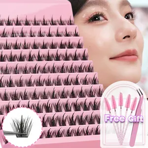 120 Cluster Independent False Eyelashes, DIY Self-Adhesive Lash Extensions, Soft Faux Mink Lashes, Natural Cross Layer Effect