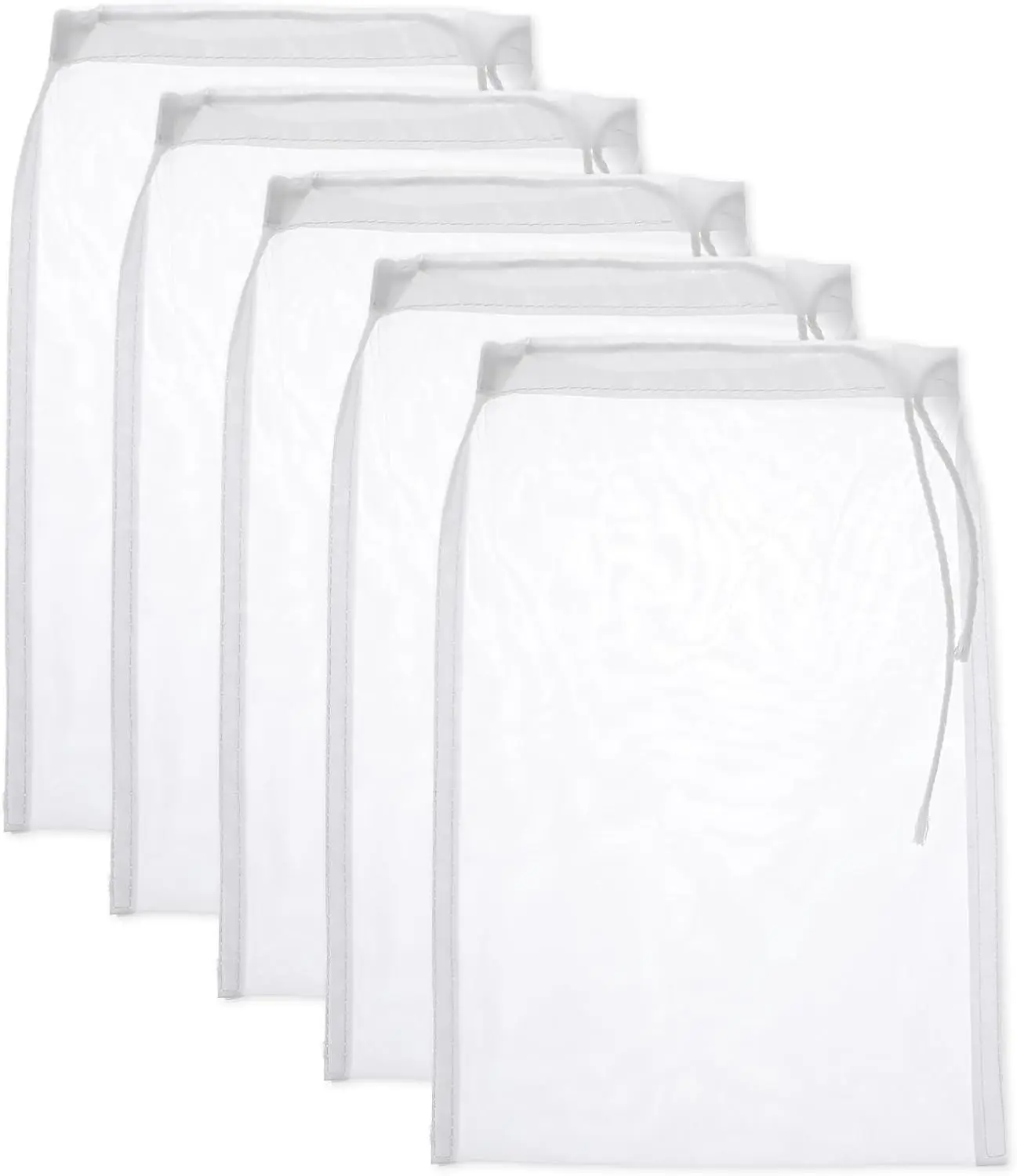 Reusable Fine Mesh Strainer Bags, Food Grade Nylon Nut Milk Bag for Almond Milk, Cold Brew Coffee, Juice, Tea, Yogurt, Cheese & Home Brewing, Multi-Purpose Kitchen Straining Filter