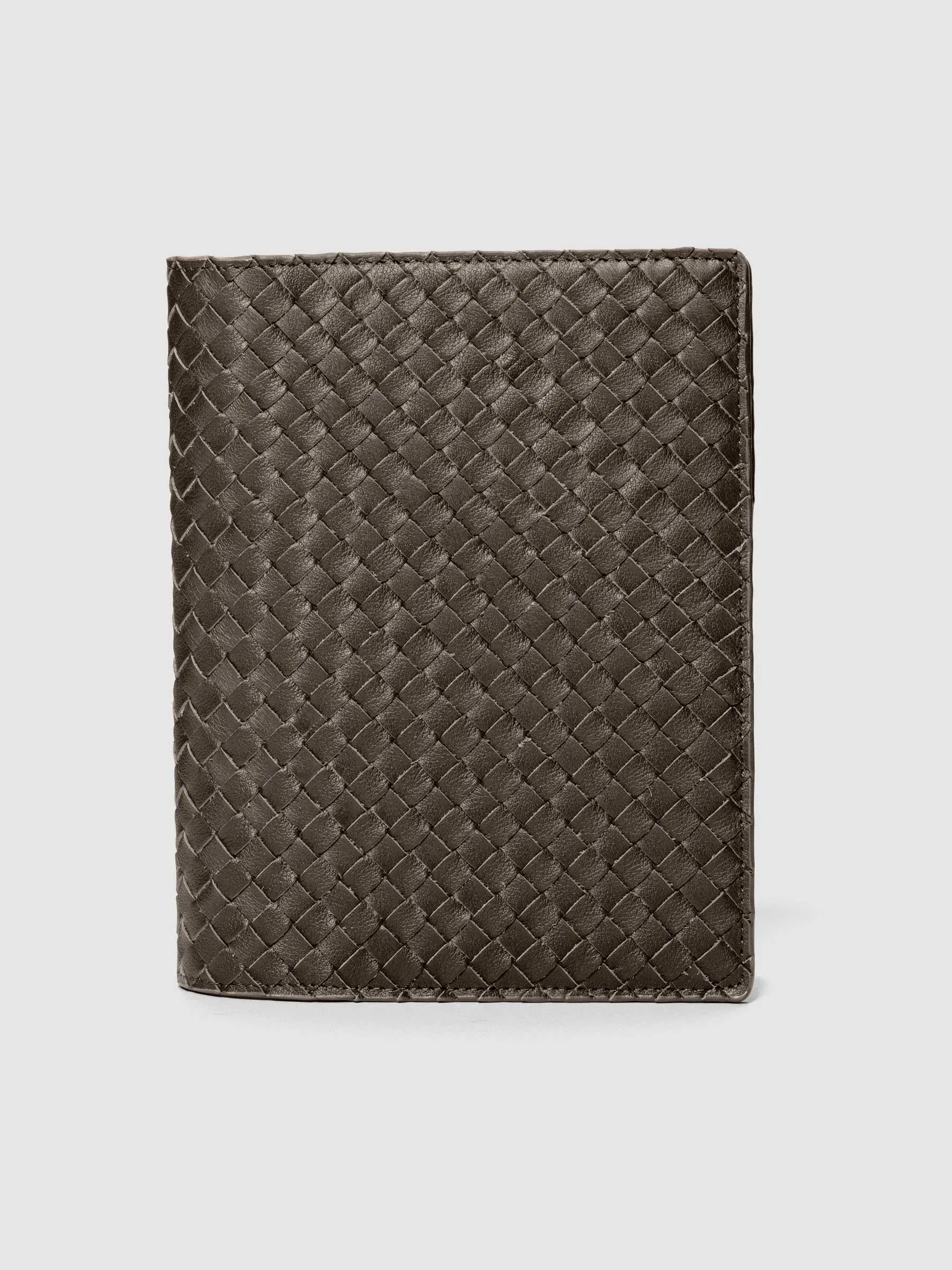 Woven Leather Folio Cover | Large