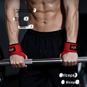 2 Counts Wrist Support Bands, Grip Strength Training, Gym Workout Accessories, Outdoor Sports Equipment, Ideal for Weightlifting & Pull-Ups, Fitness Bands