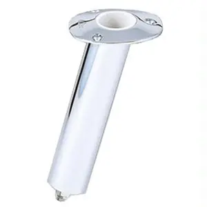 212 MAIN Stainless Steel Flush Mount Swivel Base Rod Holder - 15-Degree, 2'' x 9'', Medium Size