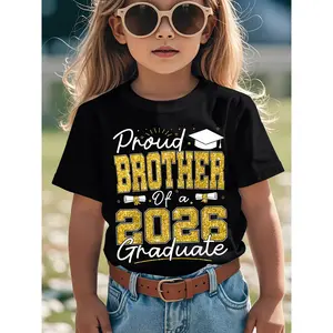 Humorous And Stylish T-Shirt for Kids Celebrating a Proud Sibling of a 2026 Graduate