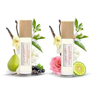 May Rose & Orange Blossom Roll On Fragrance Oil Combo, Arlyn, For Women Vegan Eco Conscious Made In USA 0.34 Fl Oz Each
