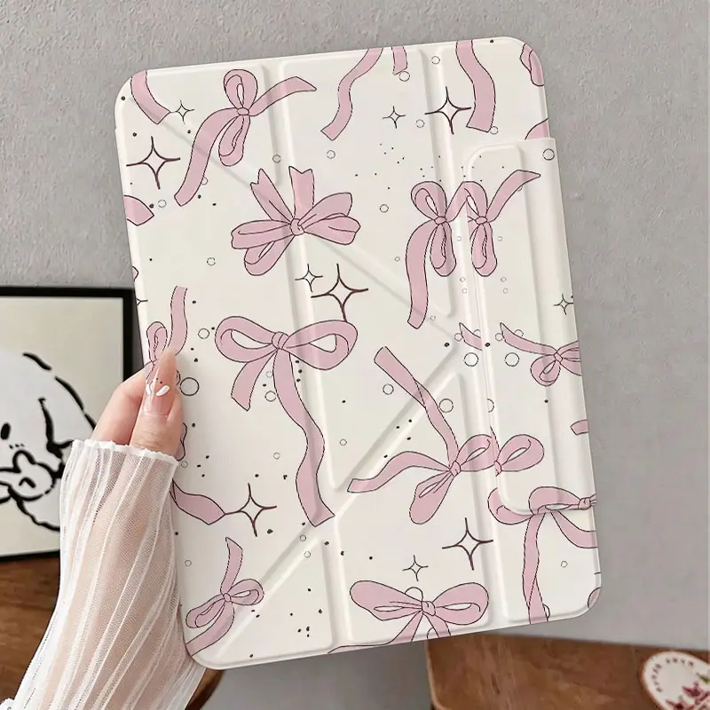 Y-Fold 360°Rotating Magnetic Detachable Tablet Case for ipad 11th(A16)10th Generation/Air4th 5th/Air6/7/8/7Th/8Th/9Th Gen/5th/6th/Pro 12.9/13 inch/Air 13/mini/transparent Acrylic Shockproof Landscape/portrait Sleep/Wake Lock