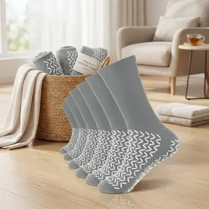 Double Sided Non-Slip Safety Socks with Grippy Tread - Anti-Slip Fall Prevention Soft Comfortable Socks for Women, Men, Bariatric, Elderly, Yoga, Pilates, Hospital, Home Use, Perfect for Indoor Activities and Daily Wear