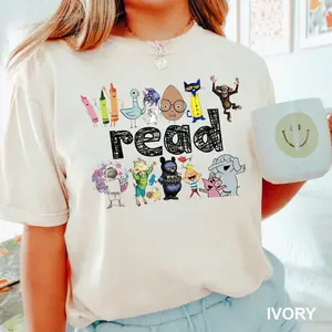 Read Children Books Shirt, Teacher Read Shirt, Kindergarten Gift Shirt, Read Kids Tee, Book Lover Shirt,Funny Kids Tee 191747 100% Cotton
