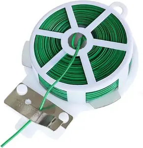 Twist Tie, 328 Feet (100M), Green Cable Ties with Cutter, Garden Plant Ties Reusable, Green Twist Ties for Plants Gardening Tomatoes Tie Garden Ties for Plants,Garden Twist Ties Flowers Climbing WFAUIBR