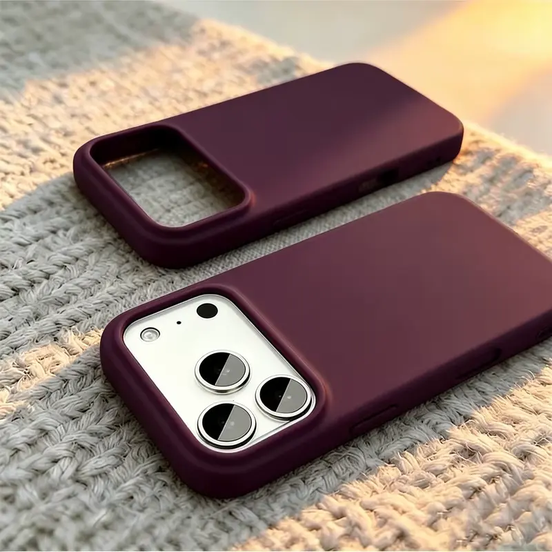 Official Original Liquid Silicone Phone Case for iPhone 18 Pro Max 17 16 15 11 12 14 13 18 Pro Max Shockproof Flannel Full Cover