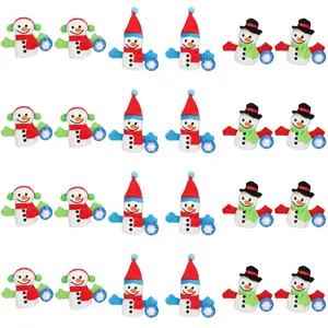 4 1/2" Mini Stuffed Snowman with Headwear & Scarf Exchanges - 24 Pc.