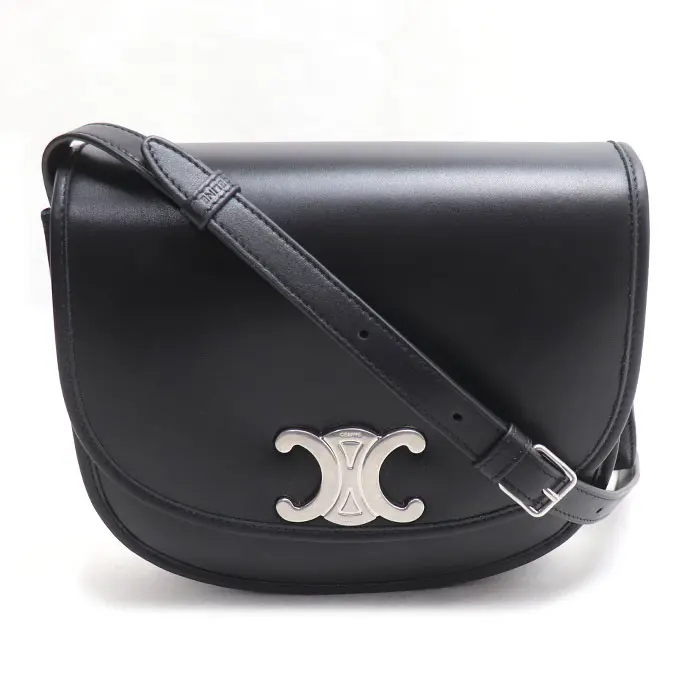 Pre-owned Celine Calfskin Shoulder Bags Medium Besace Triomphe Shoulder Bag