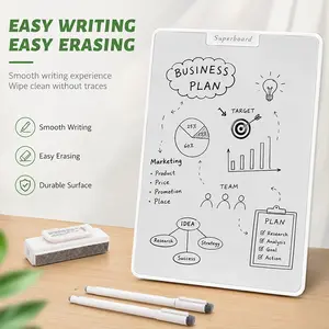 10-inch Reusable Dry-Erase Whiteboard with Magnetic Design, Includes Markers & Eraser, Smooth Writing & Eye-Friendly Surface, Perfect for Study, Office, Doodling & Quick Notes, Great as a Birthday Gift