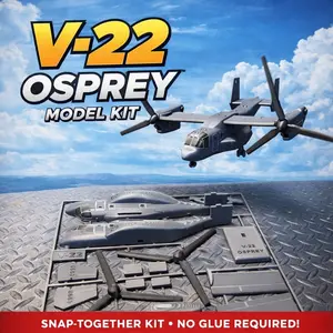 V-22 Osprey Model Kit Card Snap-Together No Glue Required Detailed Construction Set