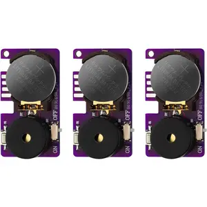 3pcs Prank Device, Cricket Noise Maker Prank Beeping for Several Months Hidden Sound Prank Includes Cricket Chirps, Beeps and More Noise Making Prank Device for Adults, Purple