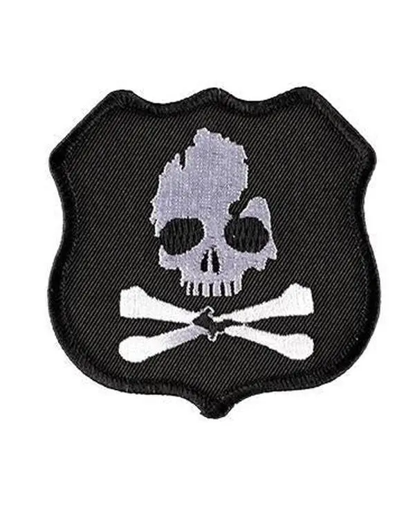 Hand Embroidered Michigan The Great Lakes State Skull & Bones Highway Pirate Patch, Sewing & Embroidery Craft Supply