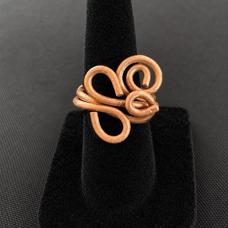 Handcrafted Adjustable Copper Ring