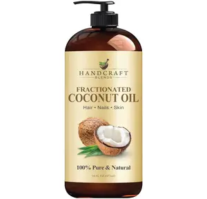 Fractionated Coconut Oil - 16 Fl Oz - 100% Pure and Natural - Premium Grade Carrier Oil for Skin, Hair and Body - Massage - Hair Tonic