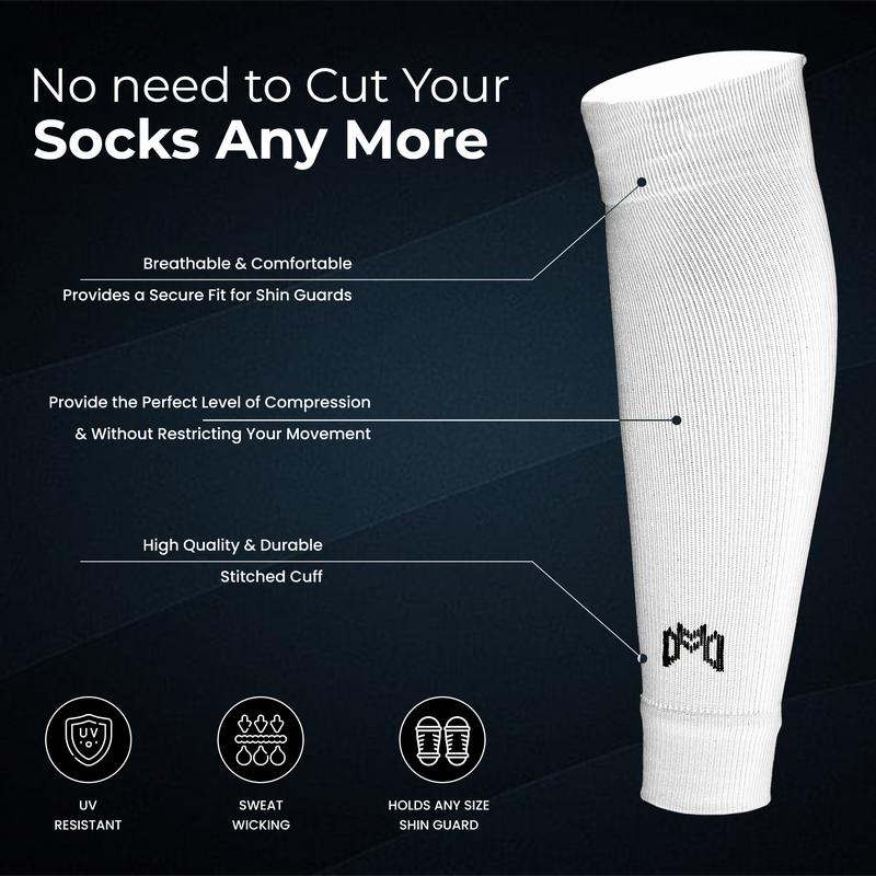 MediCaptain Pre-Cut Soccer Sleeve Socks for Adults and Youth, Companion for Soccer Grip Socks, Securely Holds Shin Guards MediCaptain Pre-Cut Soccer Sleeve Socks for Adults and Youth, Companion for Soccer Grip Socks, Securely Holds Shin Guards