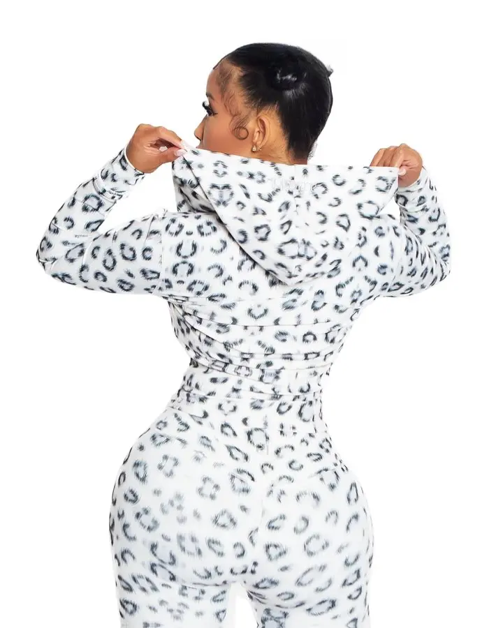 Wild Luxe Set - Cheetah Doll Tracksuit Jacket & Flare Pants for Active Days & Playful Nights - True to Size - Casual Doll Vibes