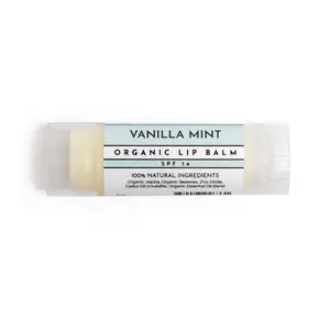 Just Ingredients Vanilla Mint SPF 14 Lip Balm | Moisturizing | Nourishing | Beeswax | Jojoba Oil | Soothing Moisturizer | Hydrate