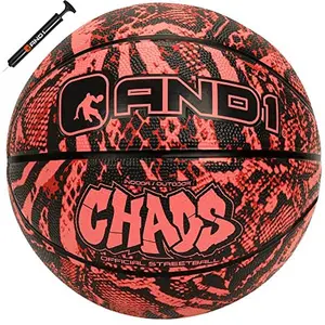AND1 Chaos Basketball: Official Regulation Size 7 (29.5 inches) Rubber - Deep Channel Construction Streetball, Made for Indoor Outdoor Basketball Games
