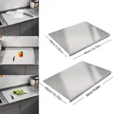 Stainless Steel Cutting Board Durability, Double Sided 304 Stainless Non StickChopping Cutting Board for Meat Fruit &Vegetable, Durable Chopping Board, Kitchenware,  Lightweight