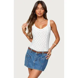 Edikted Women's Clementina Eyelet Bodysuit
