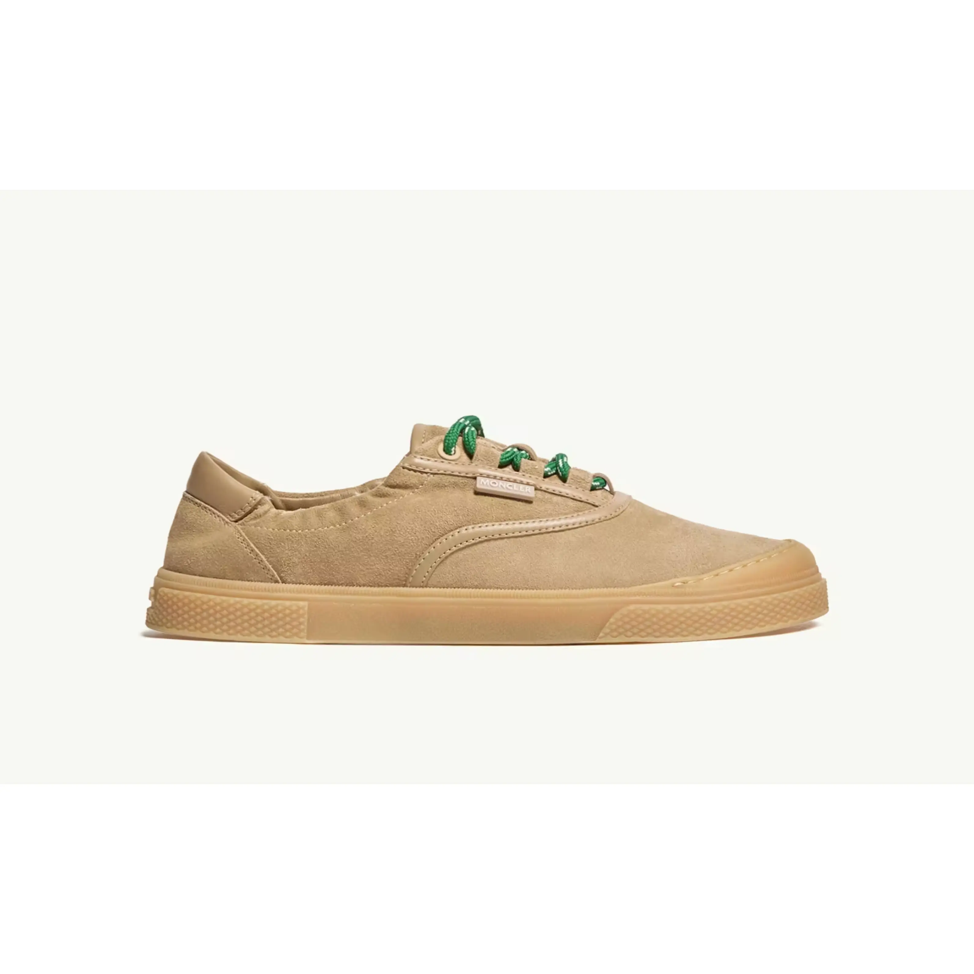 Moncler Vera Leisure Suede Low Top Sneakers - Beige (MSRP: $595.00)