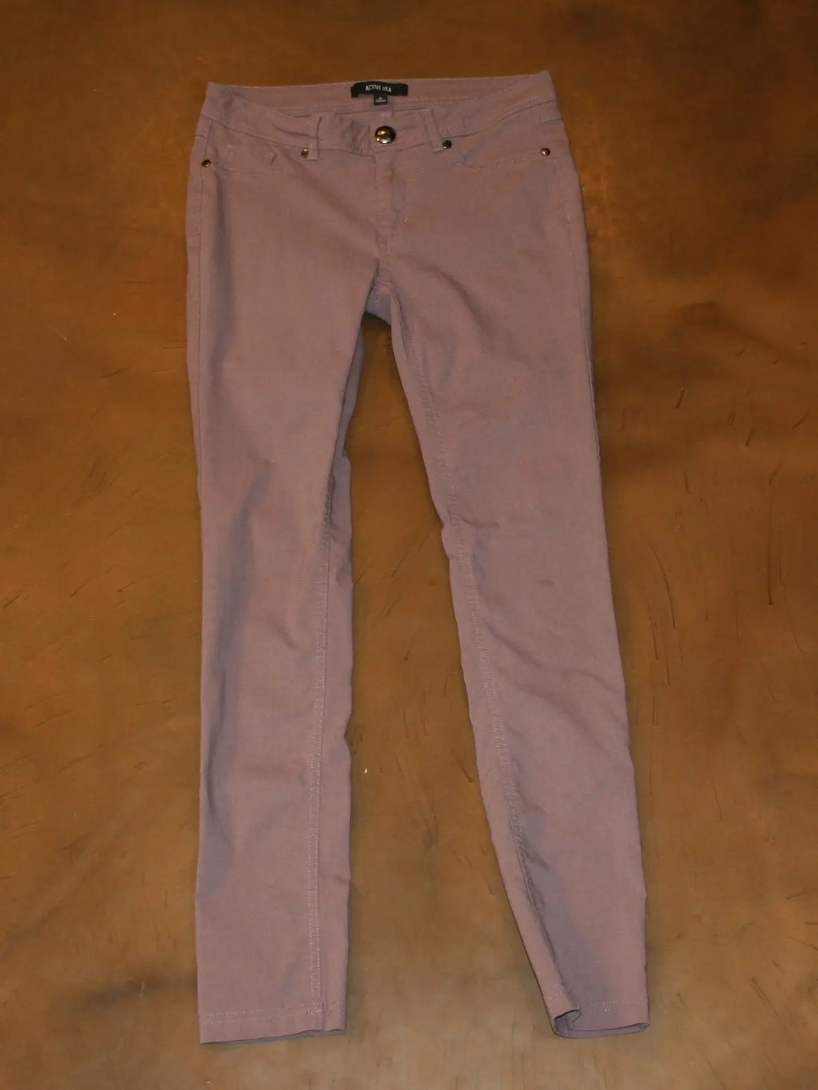 ACTIVE USA Light Purple Pants Stretch Medium 27 x 28 5-Pocket Slim Womens Jeans Trouser Streetwear Womenswear