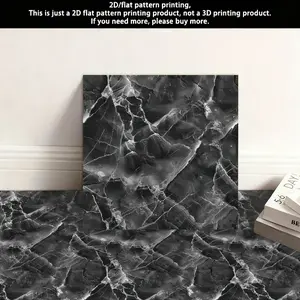 10 pieces of self-adhesive PVC floor stickers, Imitation Marble Tile, thickened wear-resistant waterproof leather floor stickers, suitable for bedroom, kitchen, living room, balcony, bathroom and other floor decoration a