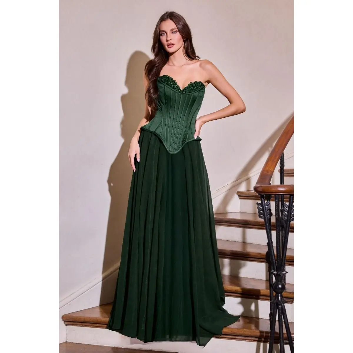 Cinderella Divine -J891 Long Sweetheart A-line Evening Gown