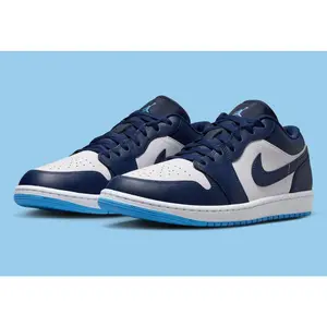 Men's Air Jordan 1 Low "Midnight Navy/University Blue" 553558-404 Fashion Athletic Sneaker Spring Shoes