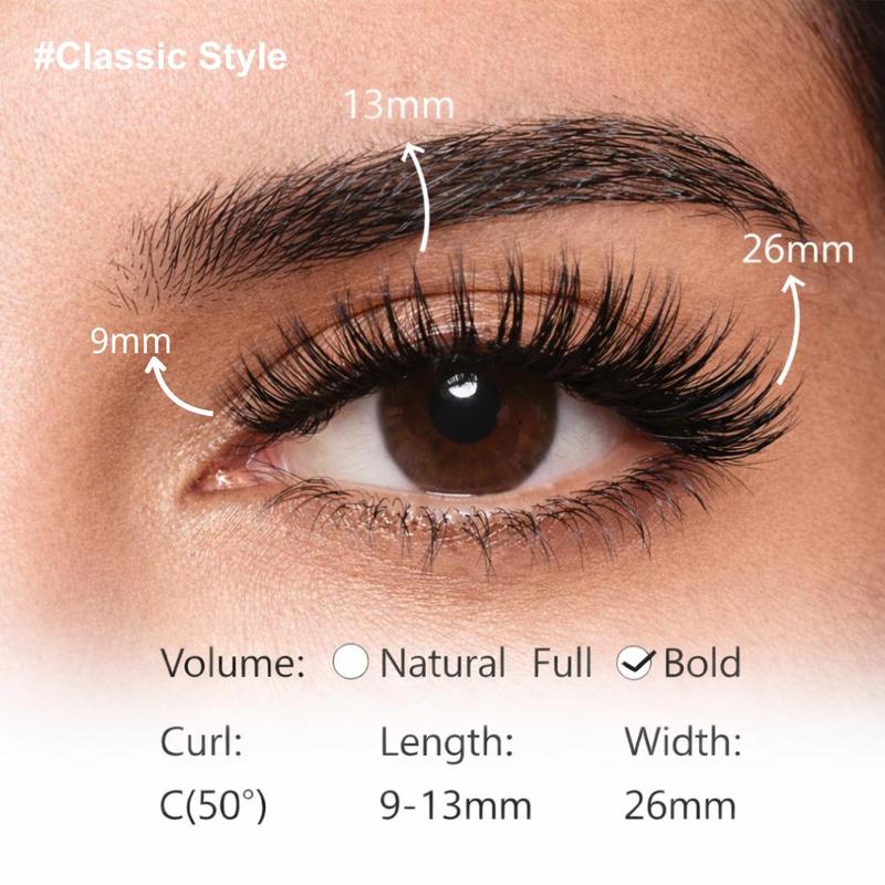 Alashia Soft Magnetic Eyelashes Kit No Glue Reusable Waterproof Easy 3s Wear Lightweight Comfortable & Secure Set