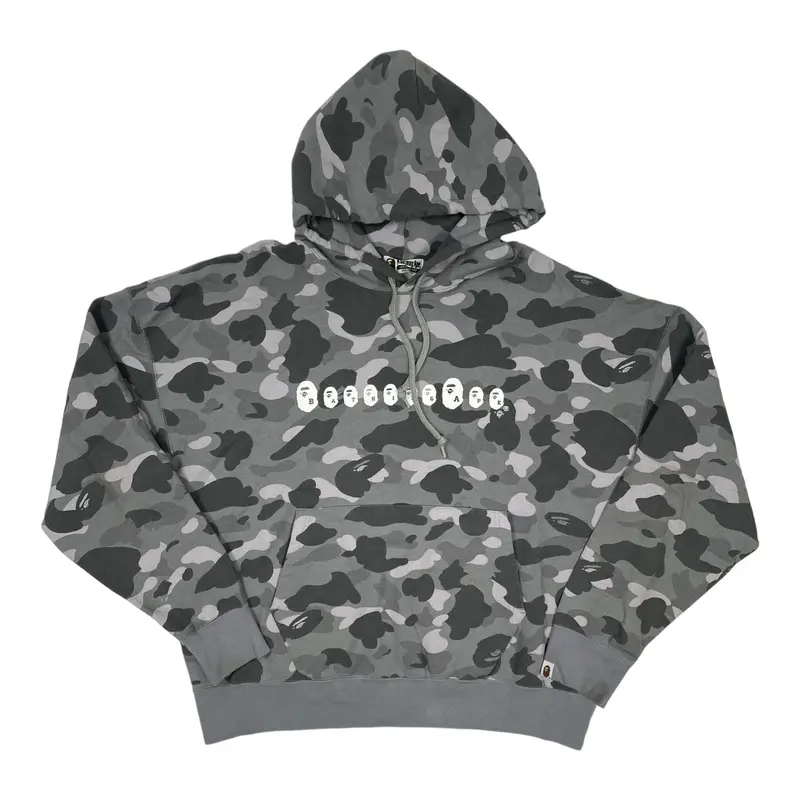 BAPE Color Camo Ape Head Hooded Sweatshirt Grey