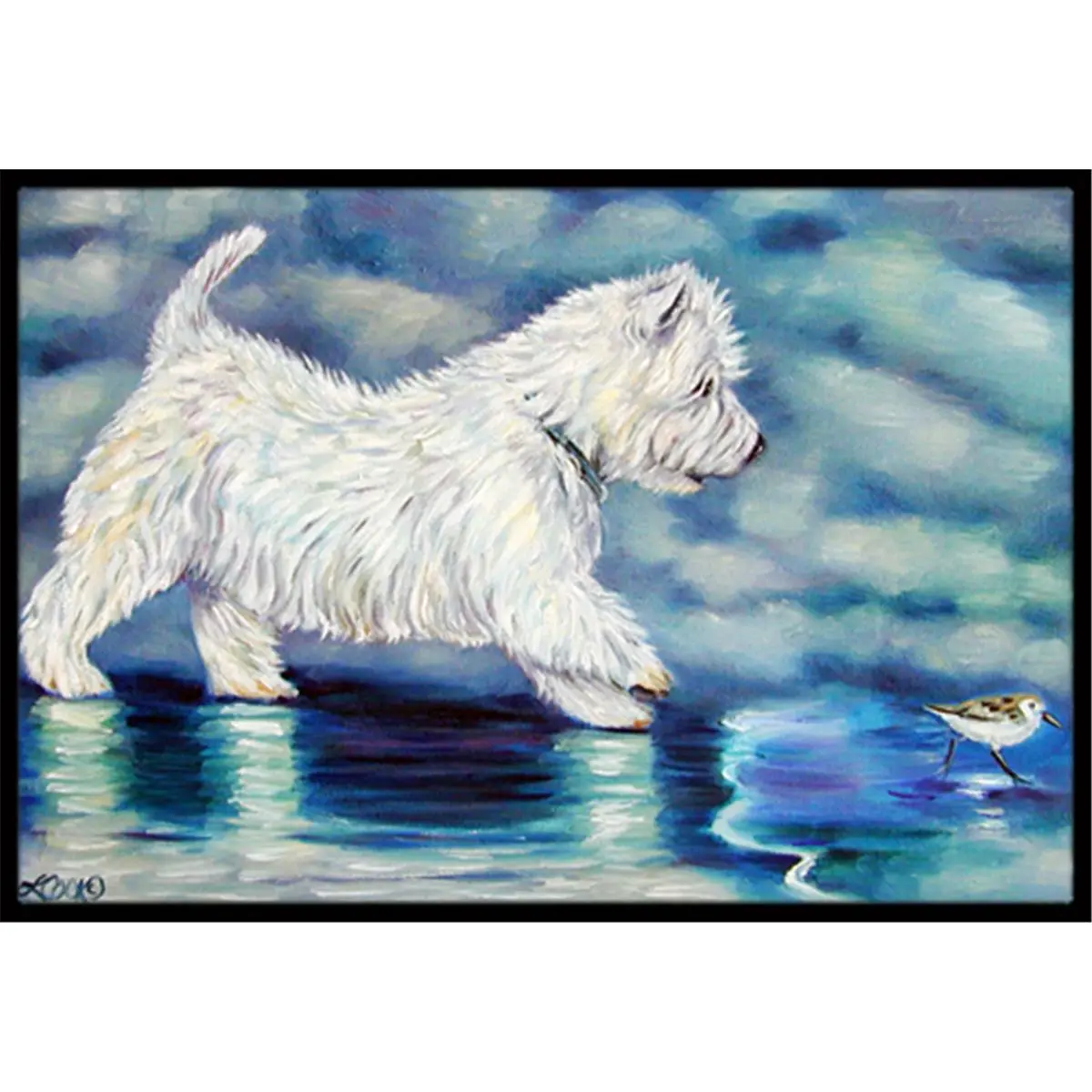 212 MAIN Misty Westie Animal-Themed Area Rug, 24x36 in. Indoor-Outdoor Mat, Machine Washable Home Decor Rugs, Household Textile, Animal-Themed Area Rugs