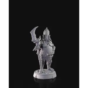 High-Detail Cove of Swords Deep Chief Keanu NPC Resin Print Miniature, 3D Paintable Fantasy Figurine for Tabletop RPGs & DnD, Home Decor Collectible Statue