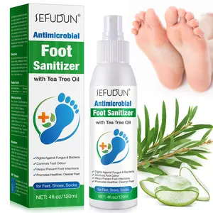 SEFUDUN Tea Tree Oil Foot Disinfection Spray 120ml, Refreshing Foot Care Spray, Antimicrobial Formula for Healthy Feet