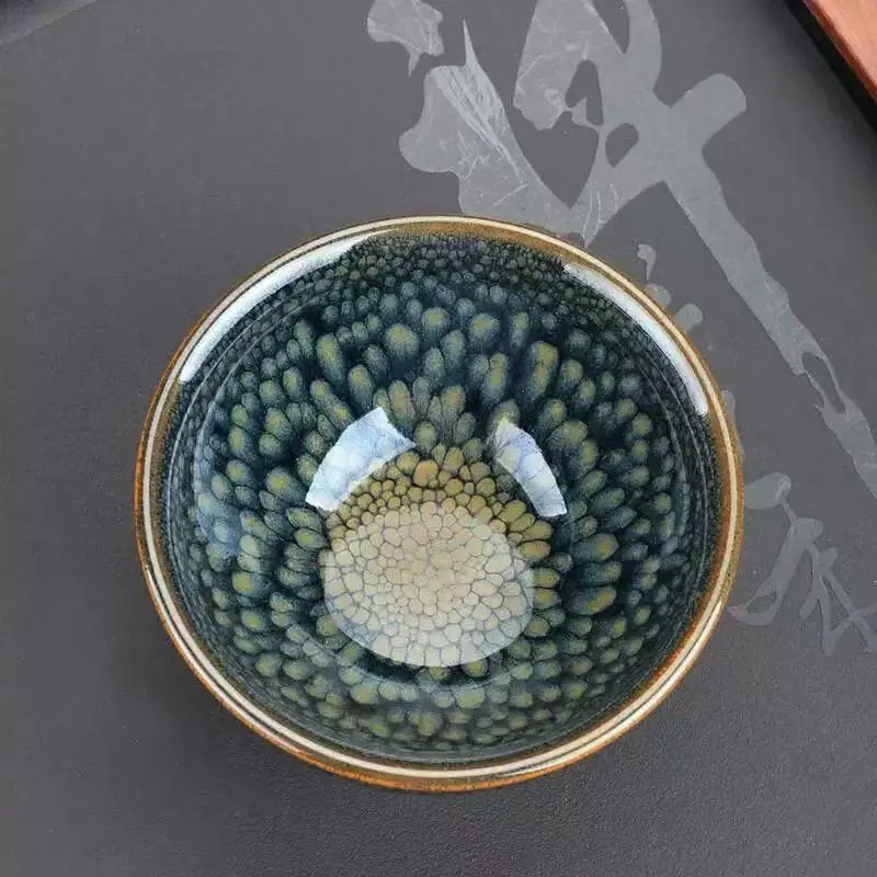 Colorful Kiln‑Transformation Landscape Teacup NY0022