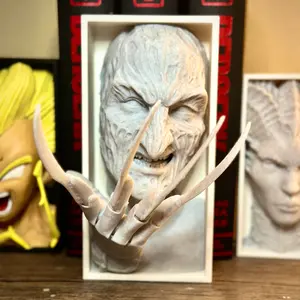 Horror Movie Character Book Nook and Bookend - 3D Printed For Books and Physical Media Shelves