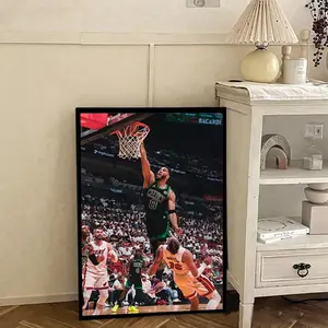 Jayson Tatum Iconic Slam Moment Boston Celtics vs Miami Heat Poster