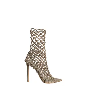 VELA 110 TAUPE NET SOCK SANDALS