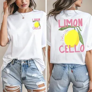 (Sale up to 50%) Limoncello La Dolce Vita T-Shirt – Italian Lemon Summer Tee for Vacation Dreamers, Citrus Lovers, and Mediterranean Style Fans western  outfits Cotton Top streetwear  graphic  tee Black Womenswear Beach Bottom