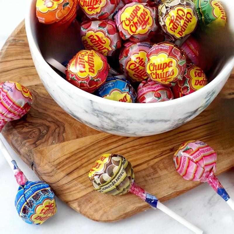 ChupaChups Assorted Lollipops, 2 Pound Bulk Bag (Approx 64 Lollipops), Individually Wrapped, The Hampton Popcorn & Candy Company