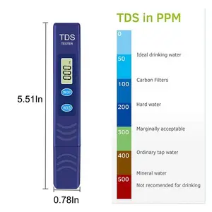 TDS Meter, Electronic Water Tester,Digital Water Test Pen for Farming, Aquariums,Pools