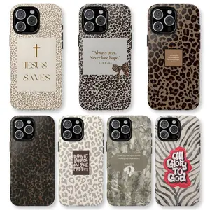 Jesus Saves Leopard Luxe Case- Faith Statement Neutral Glam, Love God - BL207 | Phone Case Compatible with iPhone 17 16 15 14 13 12 11 pro pro max & Samsung S25 S24 S23 S22 S21 Durable Protection Dual Layer Design Glossy