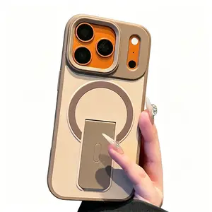 Magnetic Phone Case with Stand Compatible with MagSafe, Hidden Kickstand, Heavy Duty Shockproof Protective Cover with Camera Protection, Slim Fit for case iphone 17 pro max /iphone 16 case/15/14/13/12/11 Pro Max Plus Air 16E phone cases