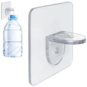 Strong Adhesive No-Drill Removable Reusable Waterproof Anti-Slip Heavy Duty Mounting Brackets Wall Mounted Storage for Wall Cabinet Wardrobe Kitchen Bathroom Bedroom Multi-Space Storage Organization Solution