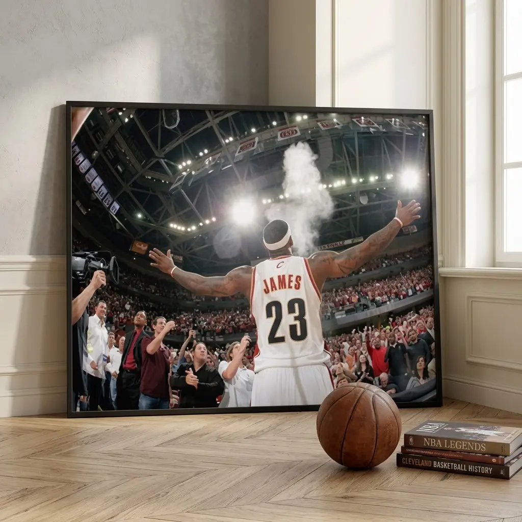 Lebron James Facing Crowd Poster, No Framed #4