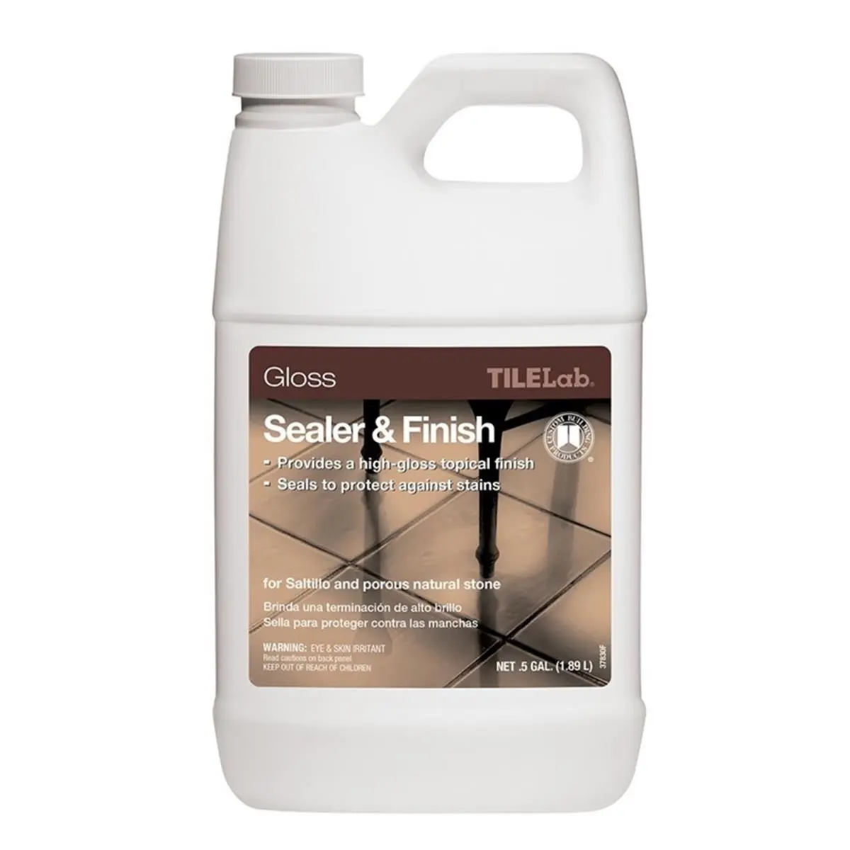 212 MAIN Custom Building Products 1017328 Water-Based High-Gloss Sealer & Finish - Low Odor, Stain-Resistant, Mar-Preventing, Yellowing-Resistant, Color-Enhancing Coating for Flagstone, Quarry Tile, Slate, Terracotta Home Improvement Flooring, Resist Stai